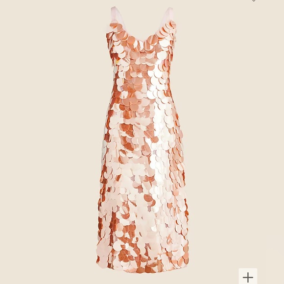 J. Crew Collection large circle-sequin midi formal prom party dress $450 - Picture 4 of 9
